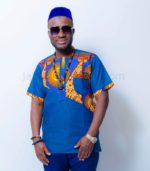 African Dashiki for Men Made in Denim & Wax Fabric