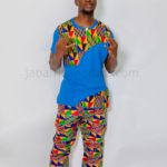 African Dashiki T-Shirt Suit Top & Bottom