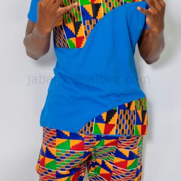 African Dashiki T-Shirt Suit Top & Bottom