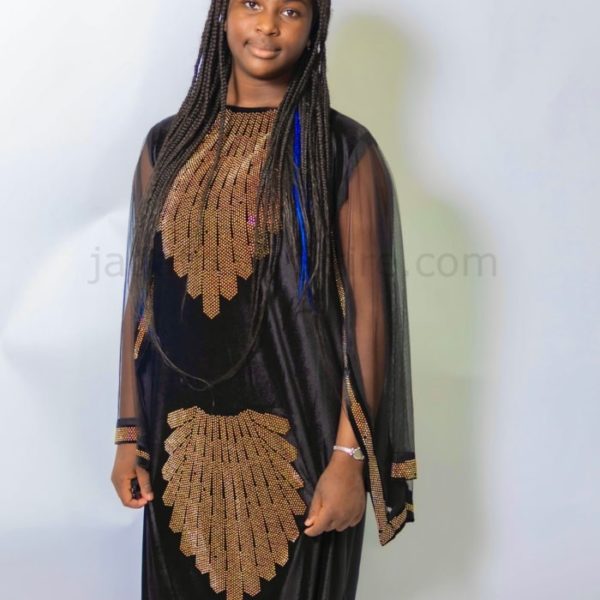 Women's African Abaya Black