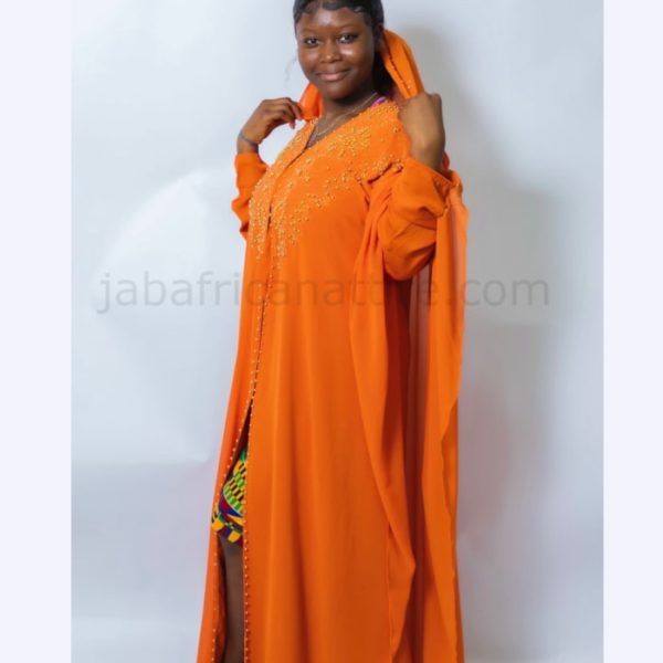 Women's African Abaya Orange