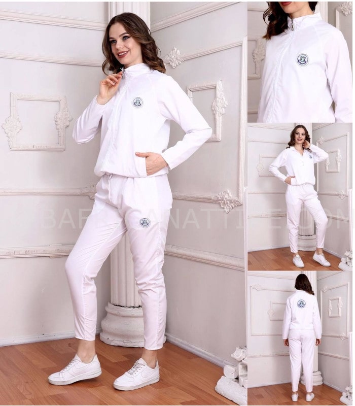 White Color African Track Suit for Women - JAB African Attires