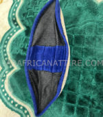 African Traditional Jaali Pattern Blue Color Kufi Prayer Cap for Men