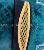 African Traditional Jaali Pattern Black Color Kufi Prayer Cap for Men