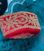 African Hat Traditional Red Color Embroidered King Hat for Men