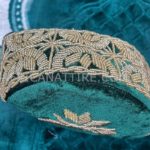 African Hat Traditional Green Color Embroidered King Hat for Men