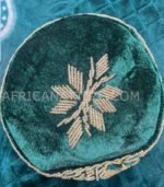 African Hat Traditional Green Color Embroidered King Hat for Men