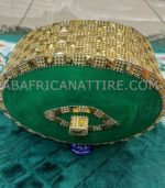 African Traditional King Hat / Queen Hat with intricate Metal Work