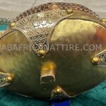 African Traditional King Hat / Queen Hat Golden Color with Metallic Look